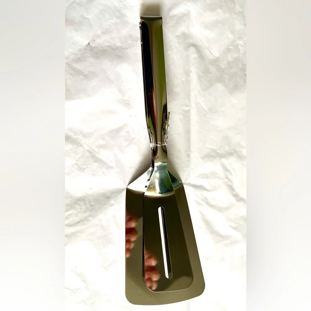 New! Stainless Steel 3 in 1 Spatula Double Flipper Tongs Smash Burger Pancakes